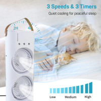 Electric Fan Desktop Double-Head Powerful Air
