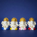 Lord ganesha idol set of 4 | white & gold ganpati murti for home temple