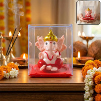 Small hand-moving ganesha idol with rotating hands (1 pc)