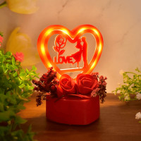 Romantic Heart-Shaped Love Couple Decorative Showpiece (1 Pc) Romantic Heart-Shaped Love Couple Decorative Showpiece (1 Pc)