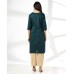 Women Embroidered Yoke Straight Kurta