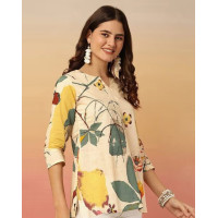 POPMANTRA Women Floral Print Straight Kurti POPMANTRA Women Floral Print Straight Kurti
