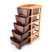 5tier Plastic Modular Drawer System For Multiple Use