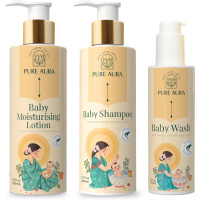 Pure Aura Comfort Baby Set | Tear-Free Shampoo, Wash & Lotion