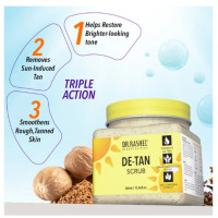 Dr.Rashel De-Tan Scrub with Walnut & Clove Extract | For Exfoliation (Pack of 3) Scrub (1140 ml)