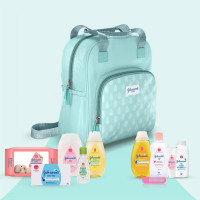 JOHNSON'S BABY Gift Pack with a Maternity Bag (Teal)