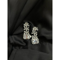 American diamond flower earrings