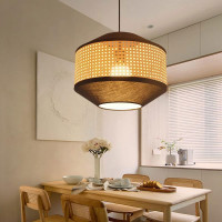 Tiered drum Rattan Pendant Light