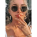 Women Black Metal Square , UV Protected Sunglasses