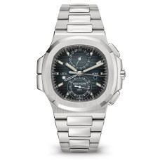 Patek Philippe Nautilus Travel Time Sunburst Blue Dial Analogue Watch
