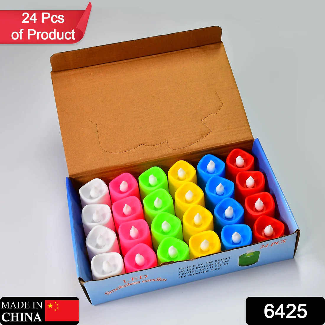 Festive Lighting for Any Occasion: 24 Pack LED Tealight Candles, Diwali (Multicolor)