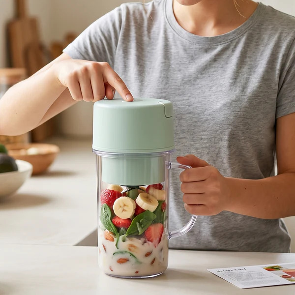 Portable Electric Juicer Mixer Grinder with Handle