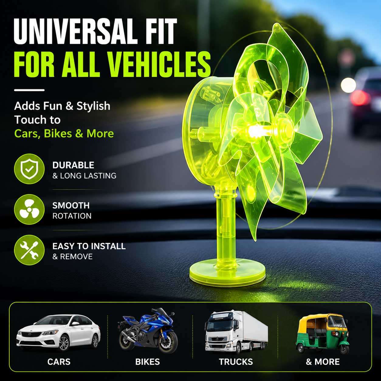 Club Bollywood®Wind-Operated LED Pinwheel