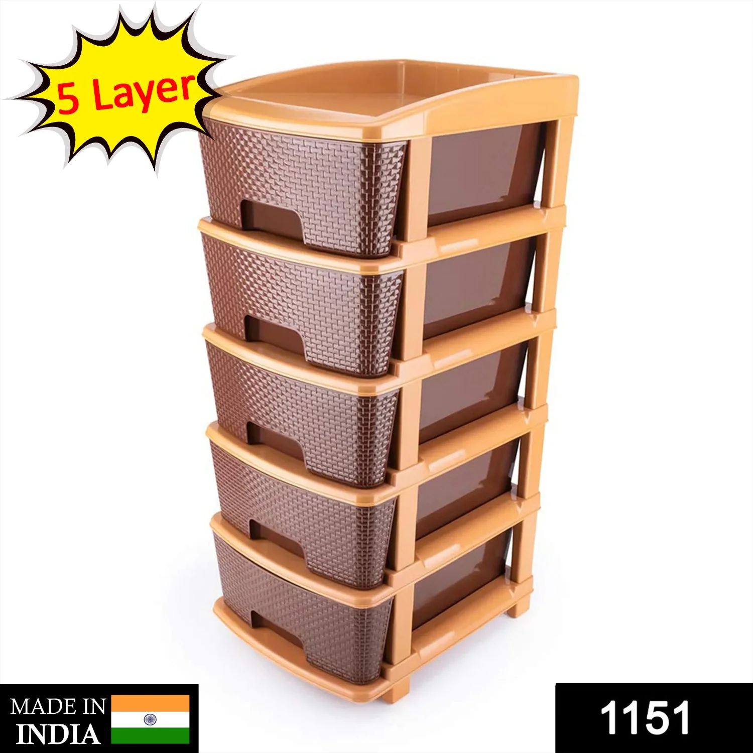 5tier Plastic Modular Drawer System For Multiple Use
