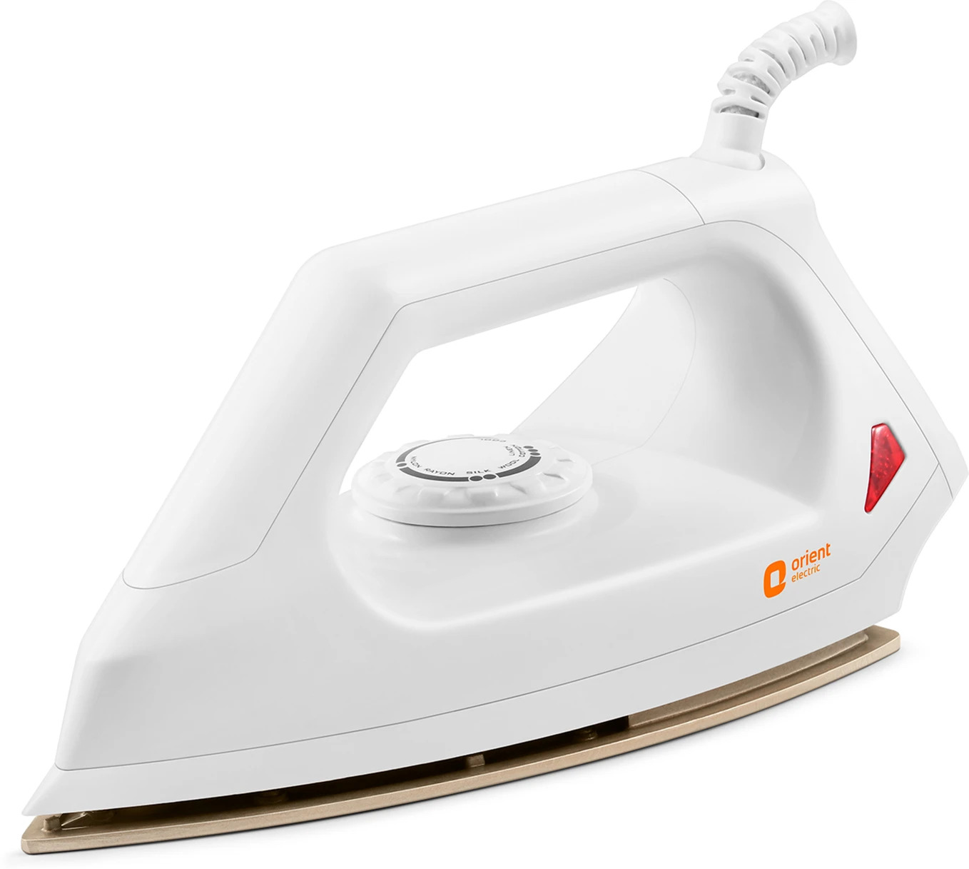 Orient Electric FabriSmooth DIFS10WGP 1000 W Dry Iron (White, Golden)