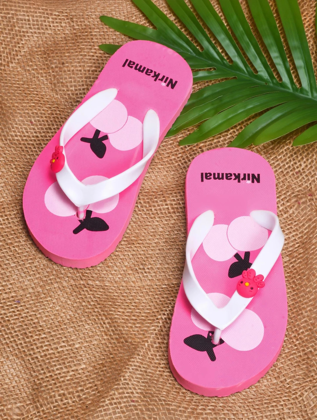 Nirkamal Boys & Girls Slip On Slipper Flip Flop (Pink , 4-4.5 Years)