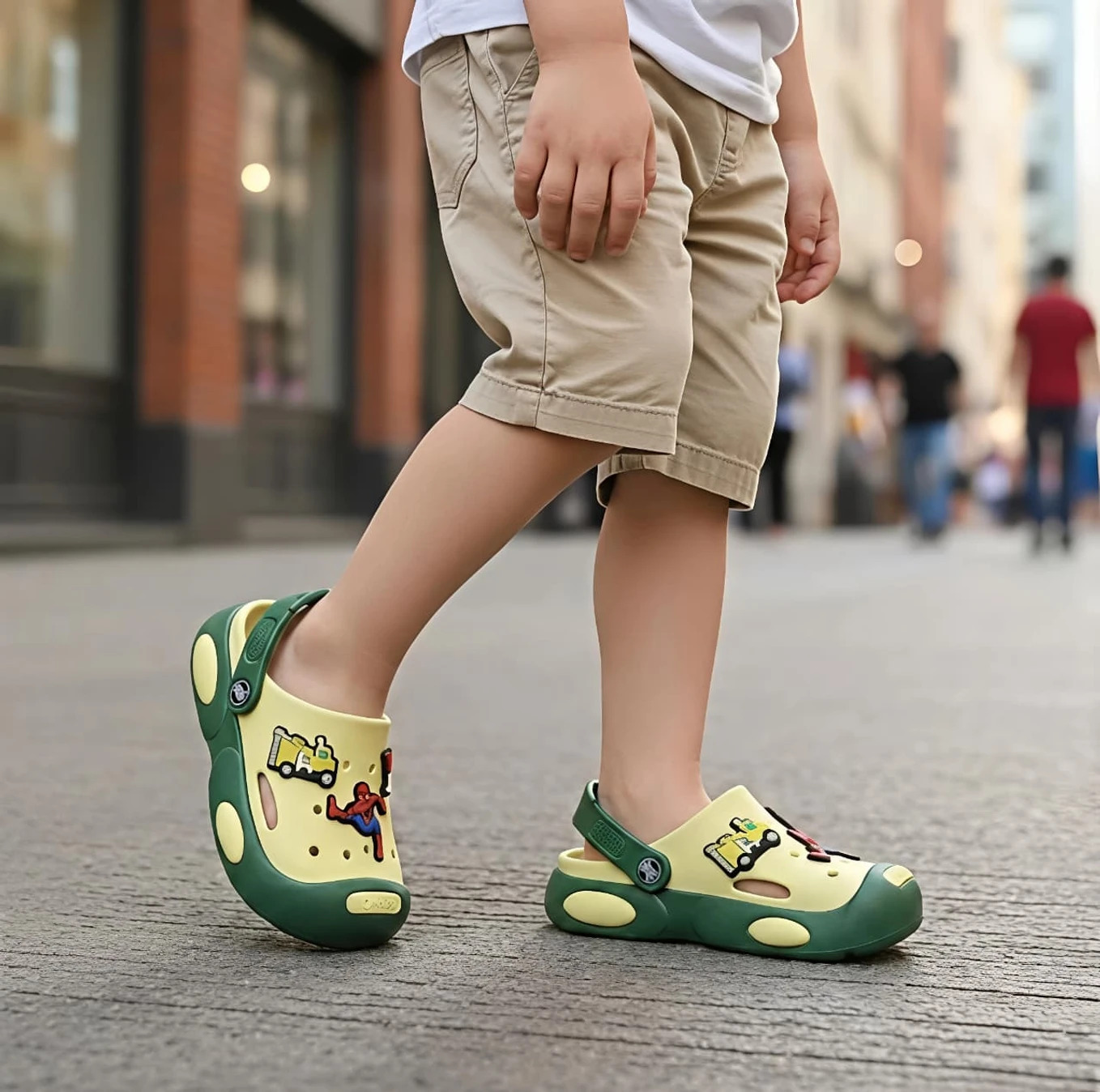 Crazyly Sling Back Clogs For Boys & Girls (Yellow , 4-4.5 Years)