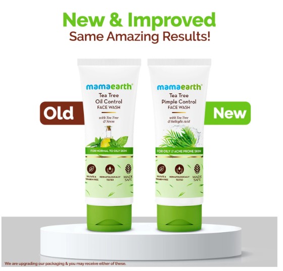 MamaEarth Tea Tree Natural for Acne & Pimples Removal with Neem Face Wash MamaEarth Tea Tree Natural for Acne & Pimples Removal with Neem Face Wash