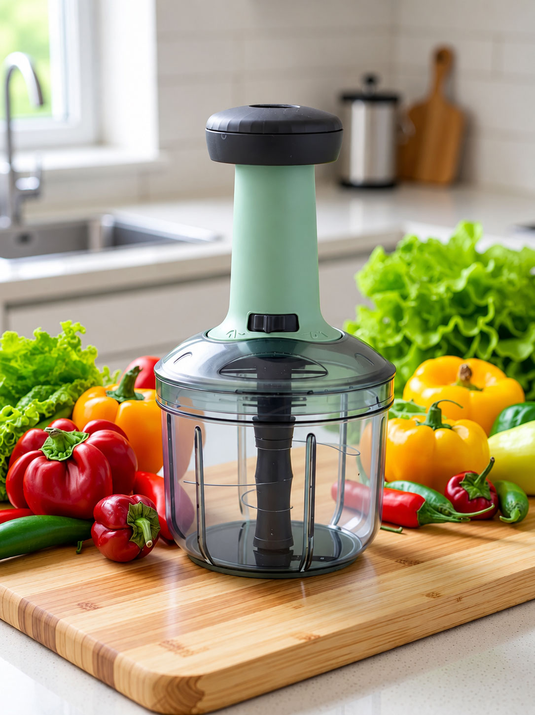 Mart Nest Chopper 650 ML with Stainless Steel Blades Vegetable & Fruit Chopper Vegetable & Fruit Chopper (1 Vegetable Chopper)