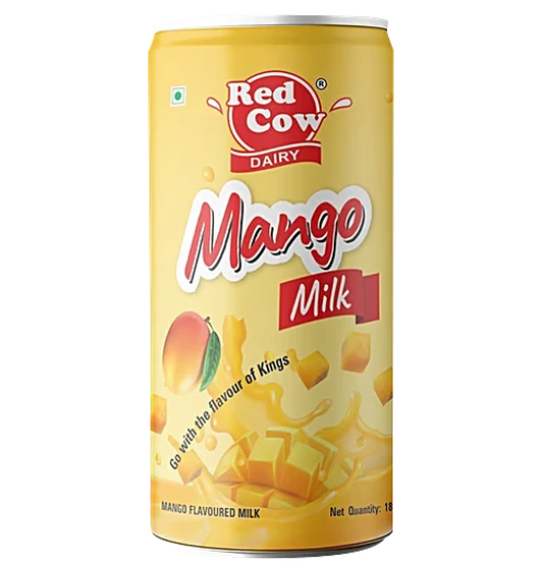 RED COW MANGO MILK CAN - Nutritious, Dairy-Based Drink, 180 ml 
